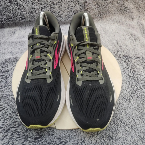 Brooks Womens Adrenaline GTS 23 Black Pink Running Shoes Sneakers Size 11 Wide D - Picture 3 of 9